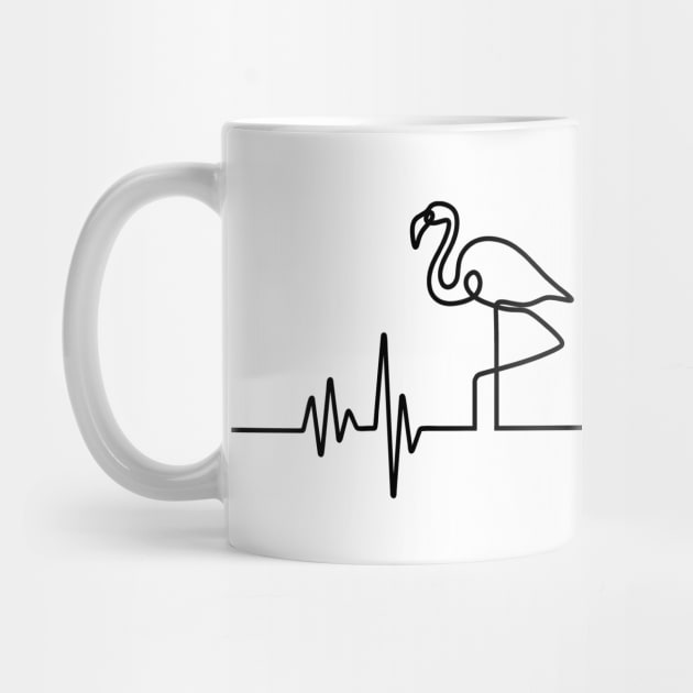 Heartbeat Flamingo Gifts Funny Flamingo Beach Summer by KsuAnn